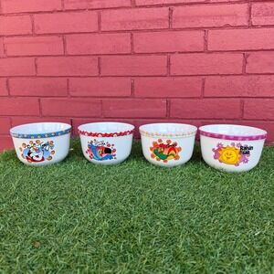 VTG 2004 Kellogg Set of 4 Cereal Bowls Tony Tiger Toucan Sam Corny K Raisin Bran